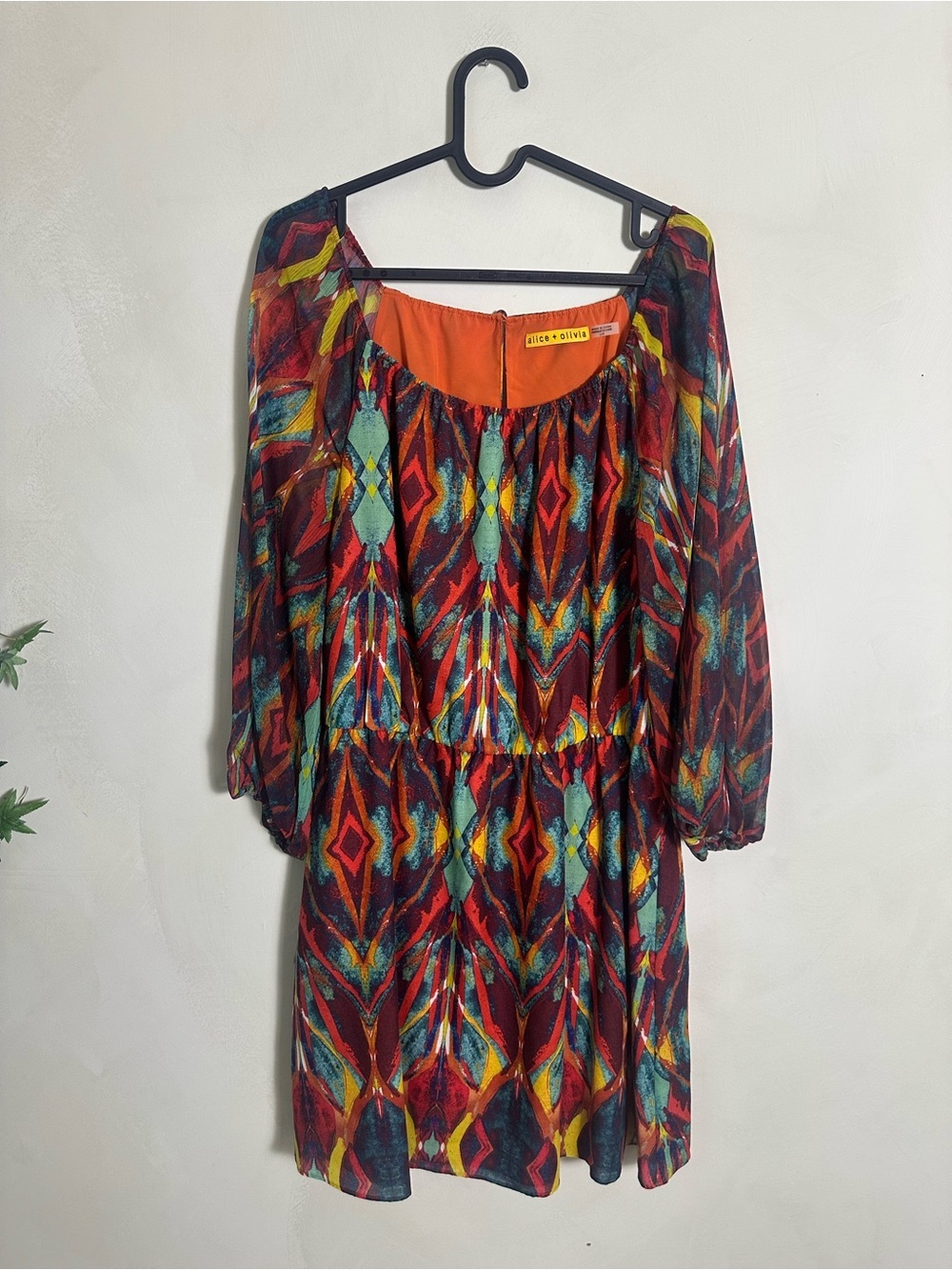 Alice + Olivia Multicolor Printed Mini Dress  Large